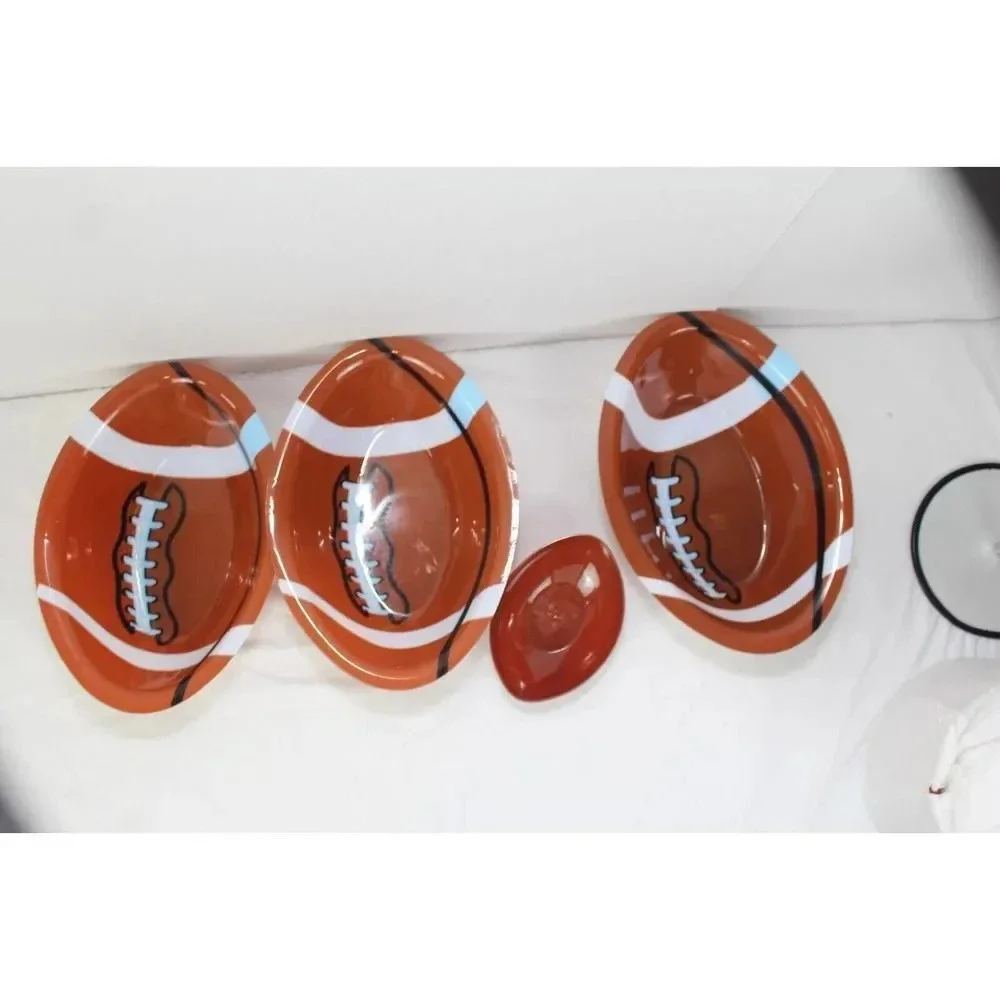 Football snack bowls 3full 1small